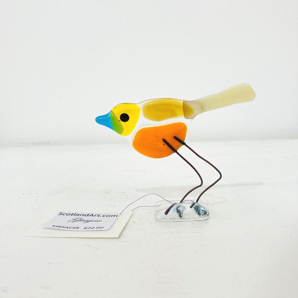 ''Glasgow' - Fused Glass Bird' by artist Moira Buchanan
